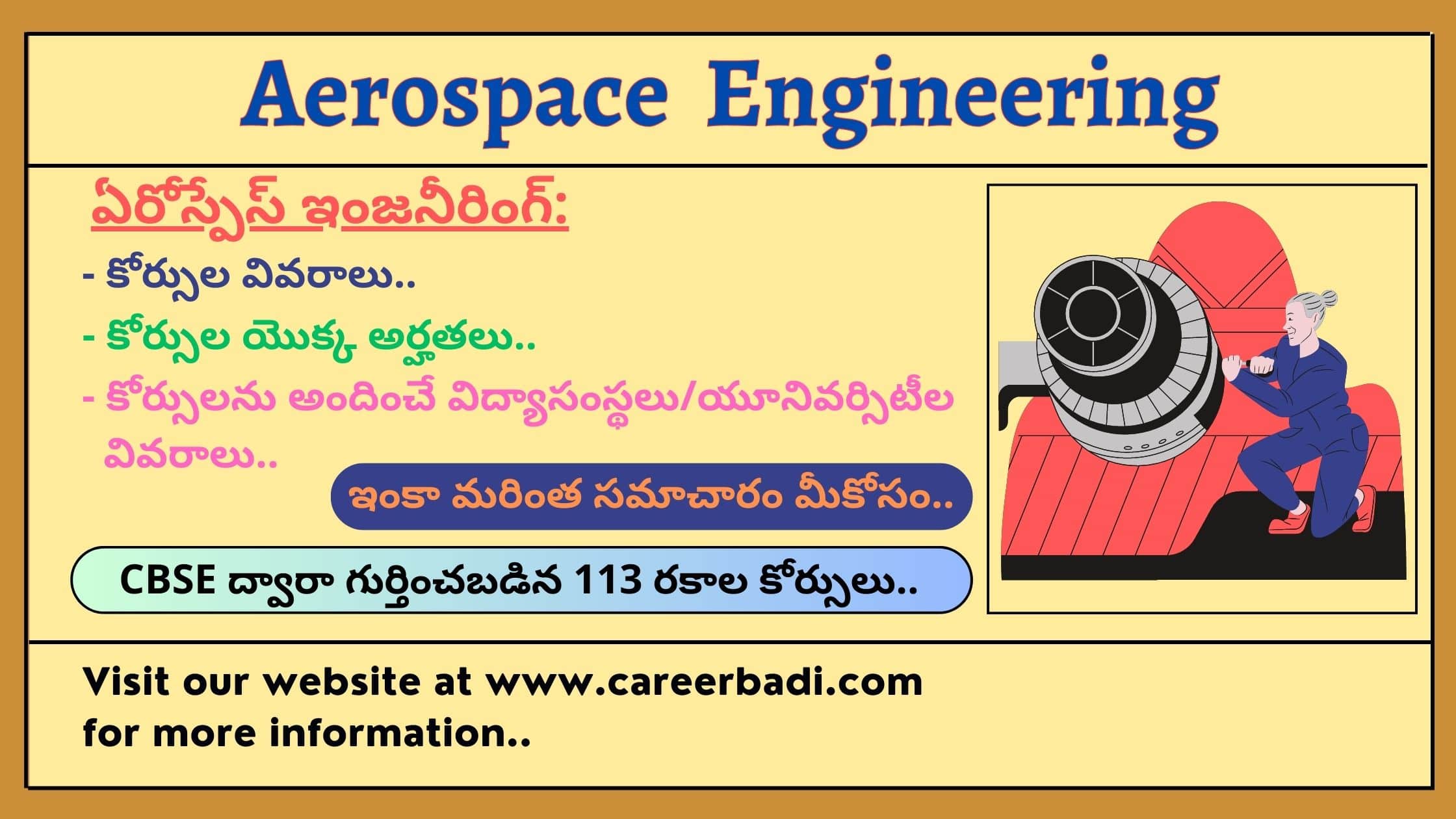 Aerospace Engineering Course Details in Telugu