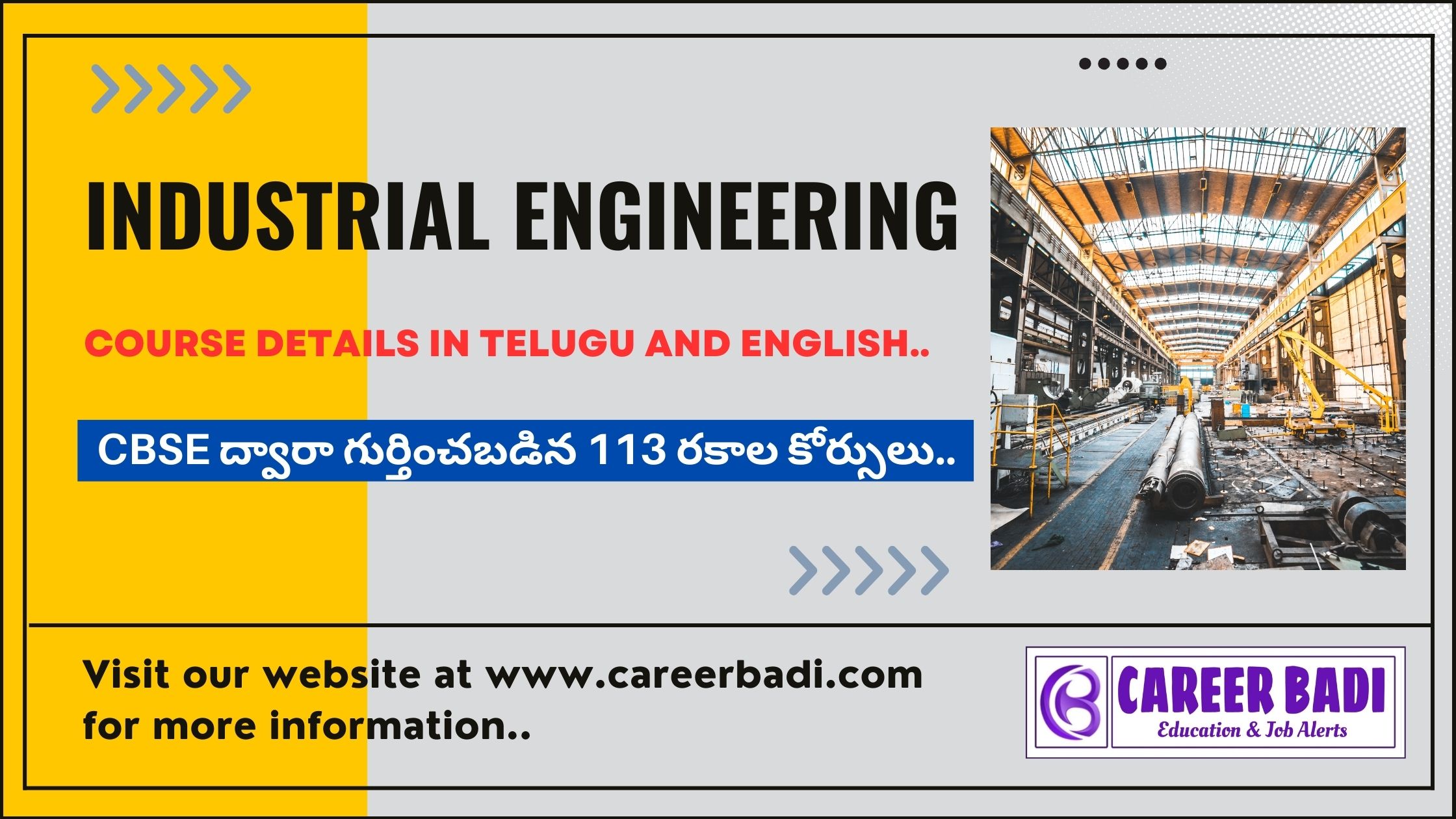 Industrial Engineering Course Details in Telugu and English